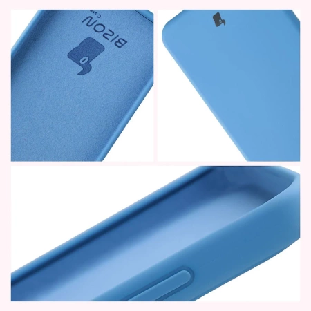 Silikonowe etui Bizon Soft Case do Xiaomi POCO F7, niebieskie