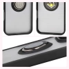 Etui z uchwytem na palec Bizon Case Hybrid Ring do Honor 400 Lite, przydymione z czarną ramką