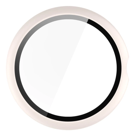 Etui ze szkłem do zegarka Bizon Case+Glass Watch do Google Pixel Watch 4 41 mm, matowe beżowe