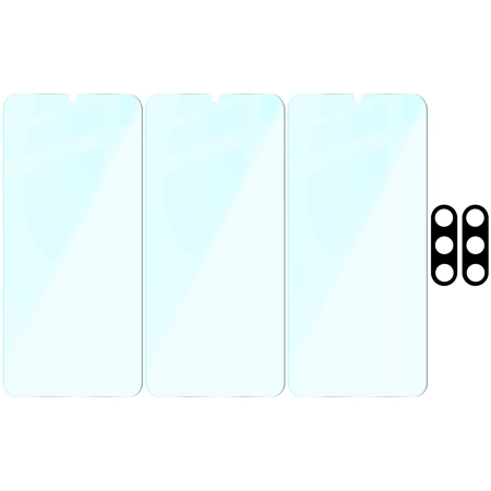 3x Szkło hartowane + szybka na aparat Bizon Glass Clear Pack do Galaxy A17 5G