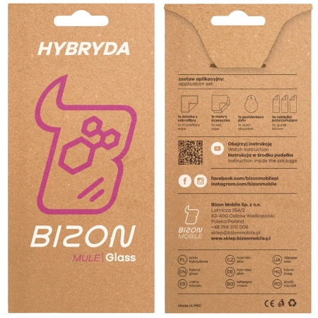 Elastyczne szkło hybrydowe Bizon Glass Mule do Xiaomi Poco X7 Pro
