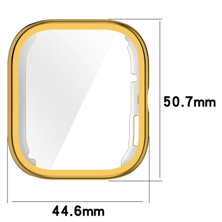 Etui z osłoną ekranu Bizon Case Watch Felipe do Xiaomi Redmi Watch 5, złote