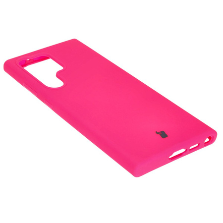 Silikonowe etui Bizon Soft Case do Galaxy S23 Ultra, neonowo-różowe
