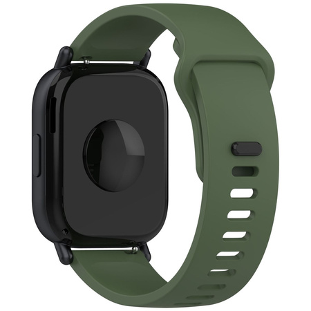 Pasek silikonowy do smartwatcha, Bizon Strap Watch Silicone Pro H, Quick Release 22 mm, ciemnozielony