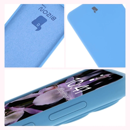 Silikonowe etui Bizon Soft Case do Galaxy S25 Edge, niebieskie