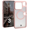Etui z pierścieniem magnetycznym Bizon Case MatteO do Nothing Phone (3), przydymione-jasnoróżowe