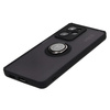 Etui z uchwytem na palec Bizon Case Hybrid Ring do Xiaomi Poco X5 Pro, przydymione z czarną ramką