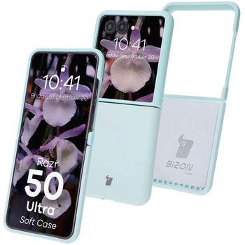 Silikonowe etui Bizon Soft Case do Motorola Razr 50 Ultra, jasnoniebieskie