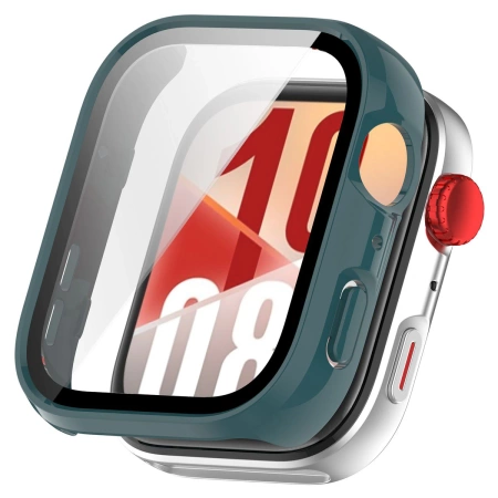 Etui ze szkłem do zegarka Bizon Case+Glass Watch do Huawei Watch Fit 4, zielone