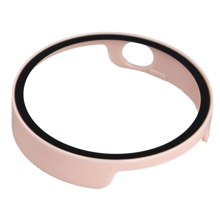 Etui ze szkłem do zegarka Bizon Case+Glass Watch do Xiaomi Watch S4 41 mm, różowe