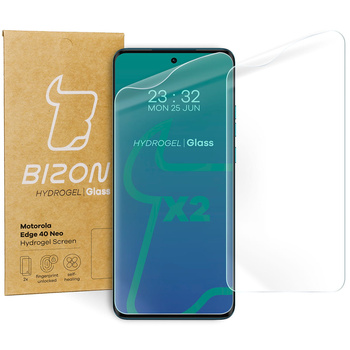 Folia hydrożelowa na ekran Bizon Glass Hydrogel Front Duo do Motorola Edge 40 Neo, 2 sztuki