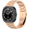 Pasek ze stali nierdzewnej Bizon Strap Watch Aura do Galaxy Watch Ultra 2 / 1, różowozłoty