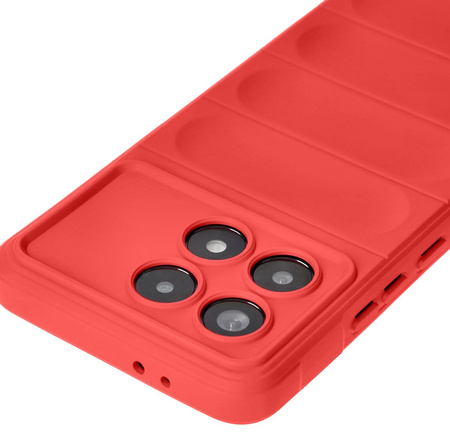 Pancerne etui Bizon Case Tur do Xiaomi Poco F6 Pro, czerwone