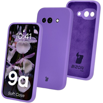 Silikonowe etui Bizon Soft Case do Google Pixel 9a, fioletowe