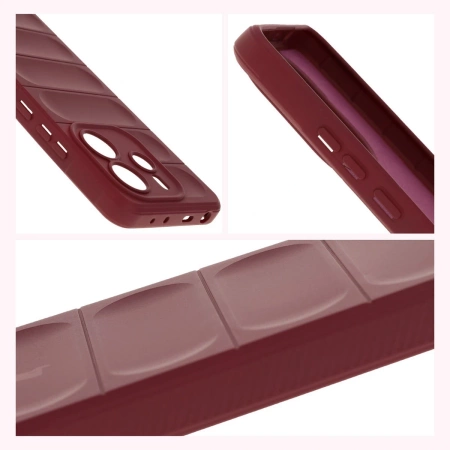 Pancerne etui Bizon Case Tur do Xiaomi Redmi Note 14 4G, burgundowe