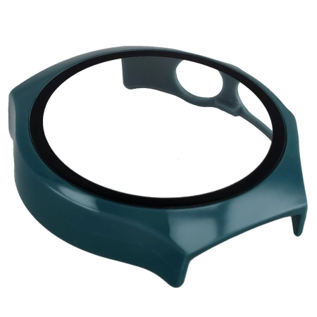 Etui ze szkłem do zegarka Bizon Case+Glass Watch do Huawei Watch 5 42 mm, zielone