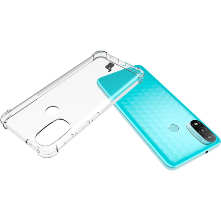 Etui + 2x szkło + obiektyw Bizon Case Clear Pack do Moto E20, przezroczyste
