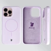 Silikonowe etui z pierścieniem magnetycznym Bizon Soft Case Magnetic do iPhone 16 Pro Max, jasnofioletowe