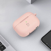 Silikonowe etui z karabińczykiem Bizon Case Headphone Silicone do AirPods 4, jasnoróżowe