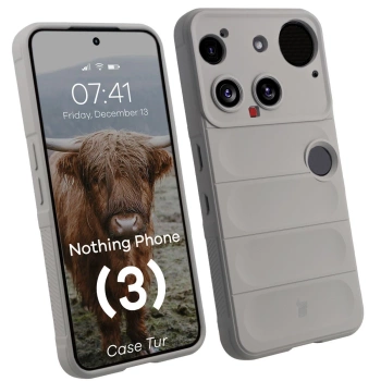 Pancerne etui Bizon Case Tur do Nothing Phone (3), jasnoszare