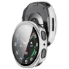 Etui ze szkłem do zegarka Bizon Case+Glass Watch do Samsung Galaxy Watch 8 40 mm, satynowo srebrne