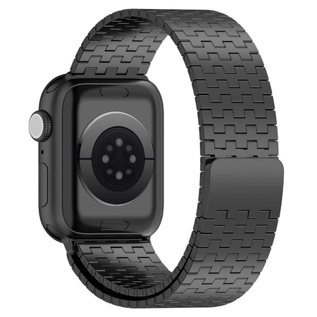 Pasek ze stali nierdzewnej Bizon Strap Watch Titanium do Apple Watch 44/45/49mm, czarny