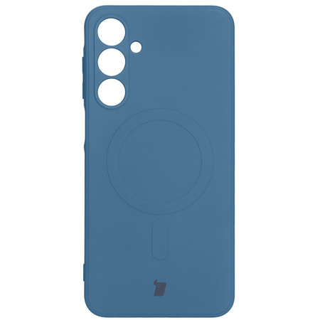 Silikonowe etui z pierścieniem magnetycznym Bizon Case Silicone Magnetic Sq do Galaxy A16 4G / 5G, granatowe