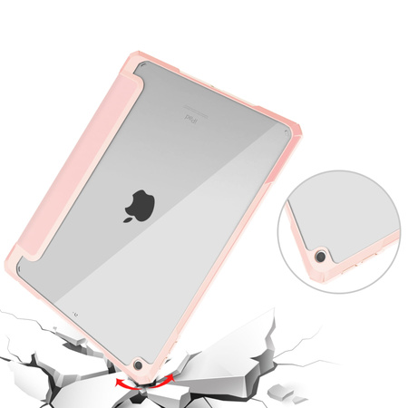 Etui Bizon Case Tab Clear Matt do iPad 9 10.2 2021 / iPad 8 2020/ iPad 10.2 2019, jasnoróżowe