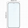 Szkło hartowane Bizon Glass Edge Duo do iPhone 12 / 12 Pro, czarna ramka, 2 sztuki