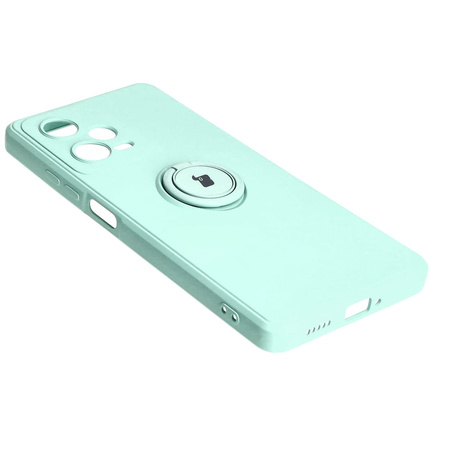 Etui Bizon Case Silicone Ring Sq do Xiaomi Redmi Note 12 Pro 5G, turkusowe