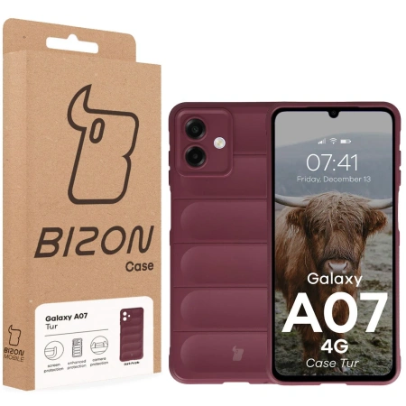 Pancerne etui Bizon Case Tur do Galaxy A07 4G, burgundowe