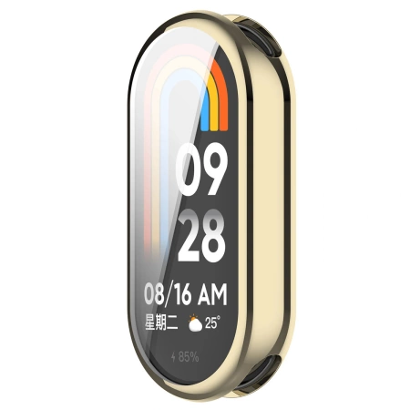 Etui z osłoną ekranu Bizon Case Watch Felipe do Xiaomi Smart Band 10, złote