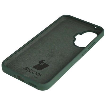 Silikonowe etui Bizon Soft Case do Xiaomi POCO F7, ciemnozielone