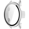 Etui ze szkłem do zegarka Bizon Case+Glass Watch do Garmin Vivoactive 6, satynowo srebrne