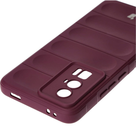 Pancerne etui Bizon Case Tur do Xiaomi Poco F5 Pro, burgundowe