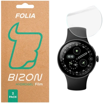 Folia hydrożelowa na ekran Bizon Glass Watch Hydrogel Duo do Google Pixel Watch 4 41 mm, 2 sztuki