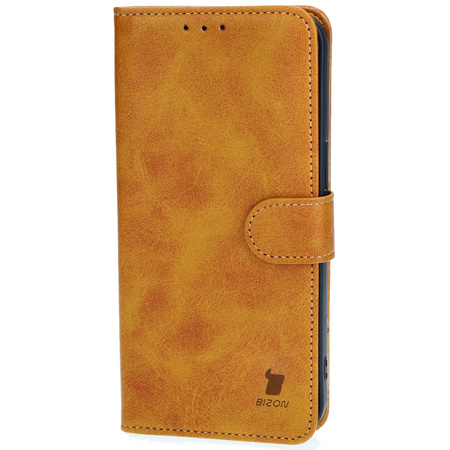 Etui z klapką Bizon Case Pocket do iPhone 15 Pro Max, brązowe