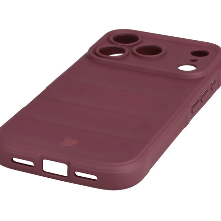 Pancerne etui Bizon Case Tur do iPhone 17 Pro, burgundowe