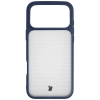 Etui Bizon Case Angelo do iPhone 17 Pro Max, półprzezroczyste z granatową ramką