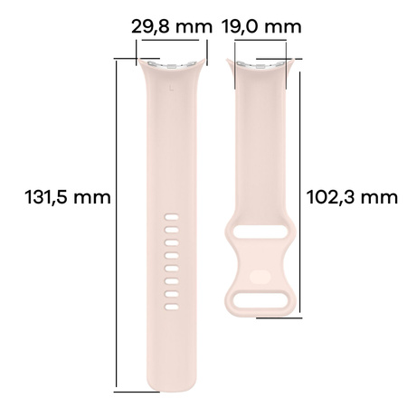 Silikonowy pasek Bizon Strap Watch Silicone S do Google Pixel Watch 4/3 (45mm), jasnoróżowy