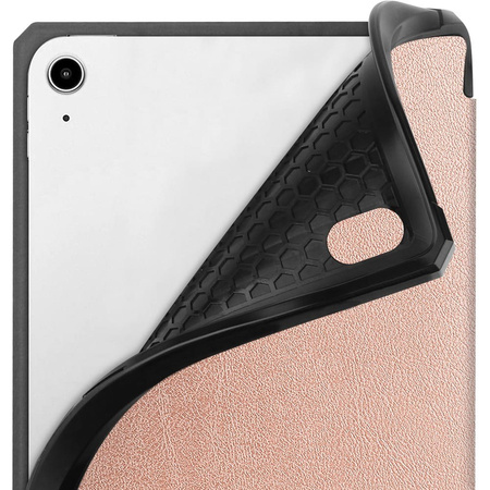 Etui Bizon Case Tab Lizard do Apple iPad Mini (A17 Pro) 2024 / iPad Mini 6 2021, różowozłote