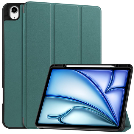 Etui Bizon Case Tab Lizard do iPad Air 13" 2025 / 2024, ciemnozielone