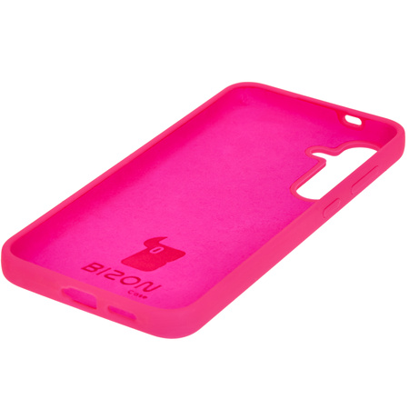 Silikonowe etui Bizon Soft Case do Galaxy S24 Plus, neonowo-różowe