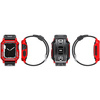 Etui z paskiem Bizon Strap + Case Watch Armor do Apple Watch 40 / 41mm, czerwone