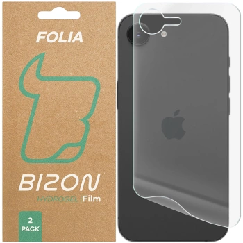 Folia hydrożelowa na tył Bizon Glass Hydrogel Back Duo do iPhone 16e, 2 sztuki
