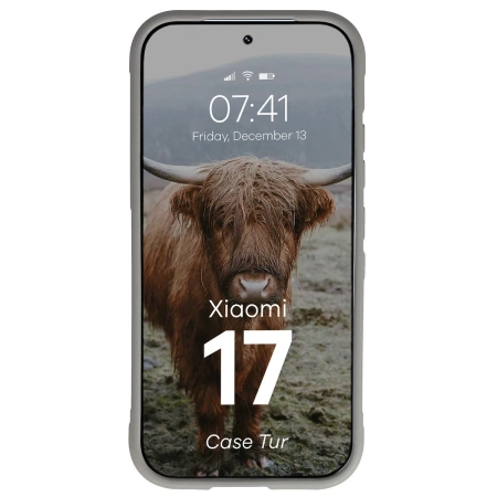 Pancerne etui Bizon Case Tur do Xiaomi 17, jasnoszare