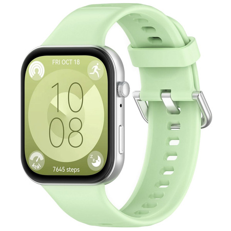 Pasek Bizon Strap Watch Silicone Pro do Huawei Watch Fit 3, jasnozielony