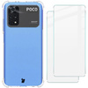 Etui + 2x szkło Bizon Case Clear Pack do Xiaomi Poco M4 Pro 4G, przezroczyste