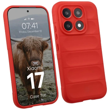 Pancerne etui Bizon Case Tur do Xiaomi 17, czerwone