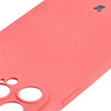 Etui silikonowe z pierścieniem magnetycznym Bizon Case Silicone Magnetic do iPhone 14 Pro Max, brudnoróżowe